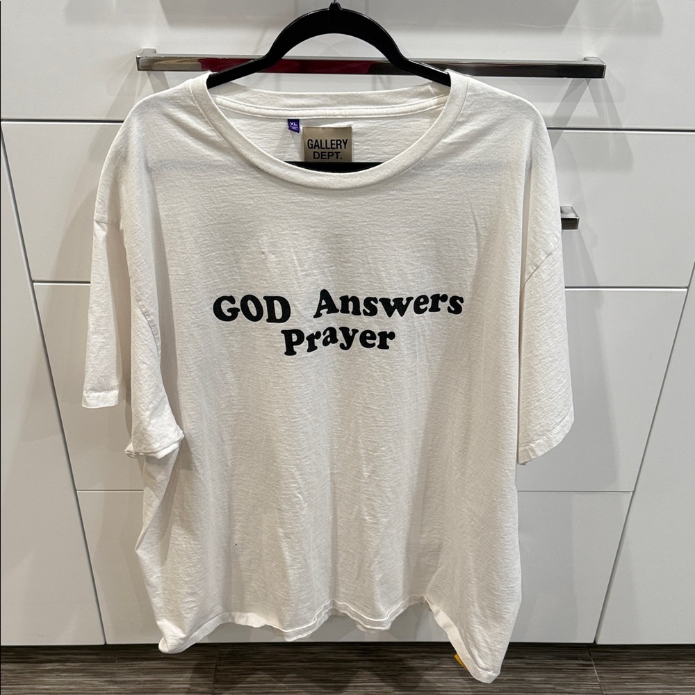 Gallery Dept White Tee with Black Graphic